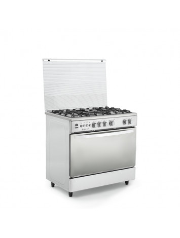 White Point Free Standing Gas Cooker 90*60 with 5 burners with Full safety-Fully Stainless & Mirror Oven Door WPGC9060XCFSDAM