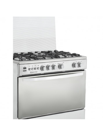 White Point Free Standing Gas Cooker 90*60 with 5 burners with Full safety-Fully Stainless & Mirror Oven Door WPGC9060XCFSDAM