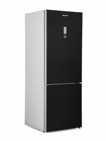 White Point refrigerator with bottom freezer 468 liters Black glass door Touch screen WPRC492TSGB