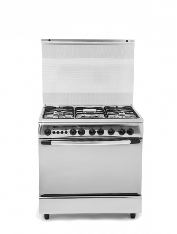 White Point Free Standing Gas Cooker 80*60 with 5 burners With Stainless Top & Mirror Oven Door WPGC8060SXTA