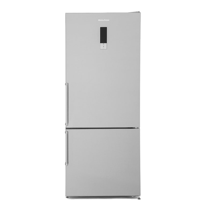 White Point refrigerator with bottom freezer 412 liters digital screen stainless WPRC462DX